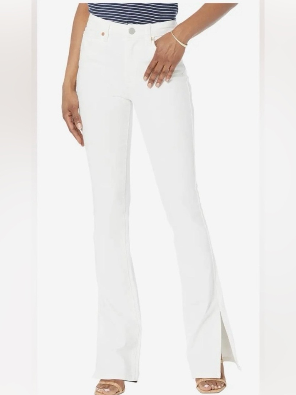 Blank NYC White High-Rise Mini Flare Jeans The Hoyt sz 26 - Picture 3 of 8